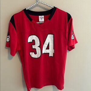 Georgia bulldogs size medium Red and Black Jersey with Number 34